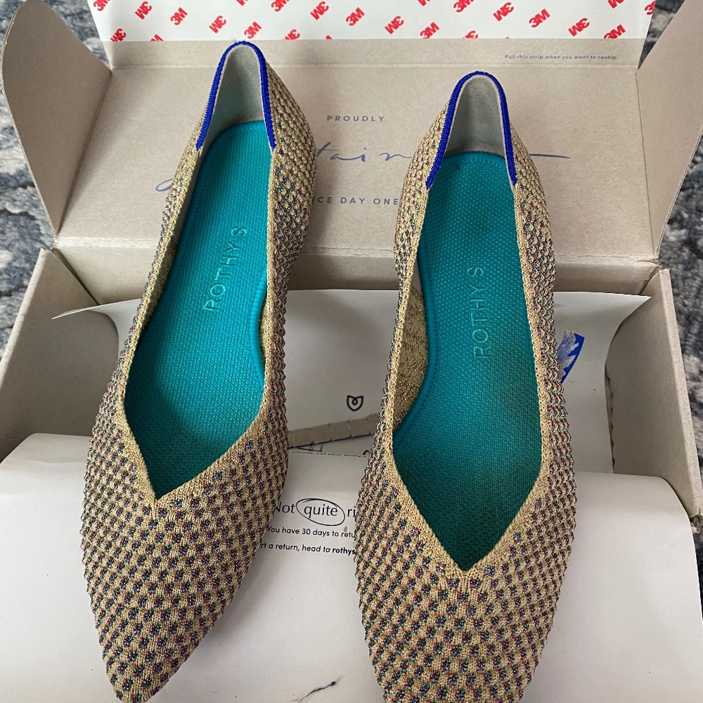 Rothy’s Multi Metallic Points 8.5 Euc - image 1